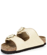 Birkenstock Women's Arizona Big Buckle Raffia Slide Sandals