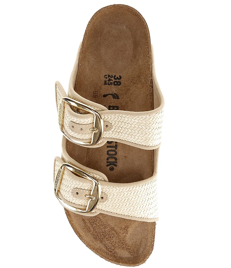 Birkenstock Women's Arizona Big Buckle Raffia Slide Sandals