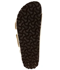 Birkenstock Women's Arizona Big Buckle Raffia Slide Sandals