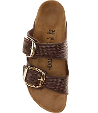 Birkenstock Women's Arizona Big Buckle Raffia Slide Sandals