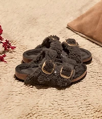 Birkenstock Women's Arizona Big Buckle Teddy Shearling Slide Sandals