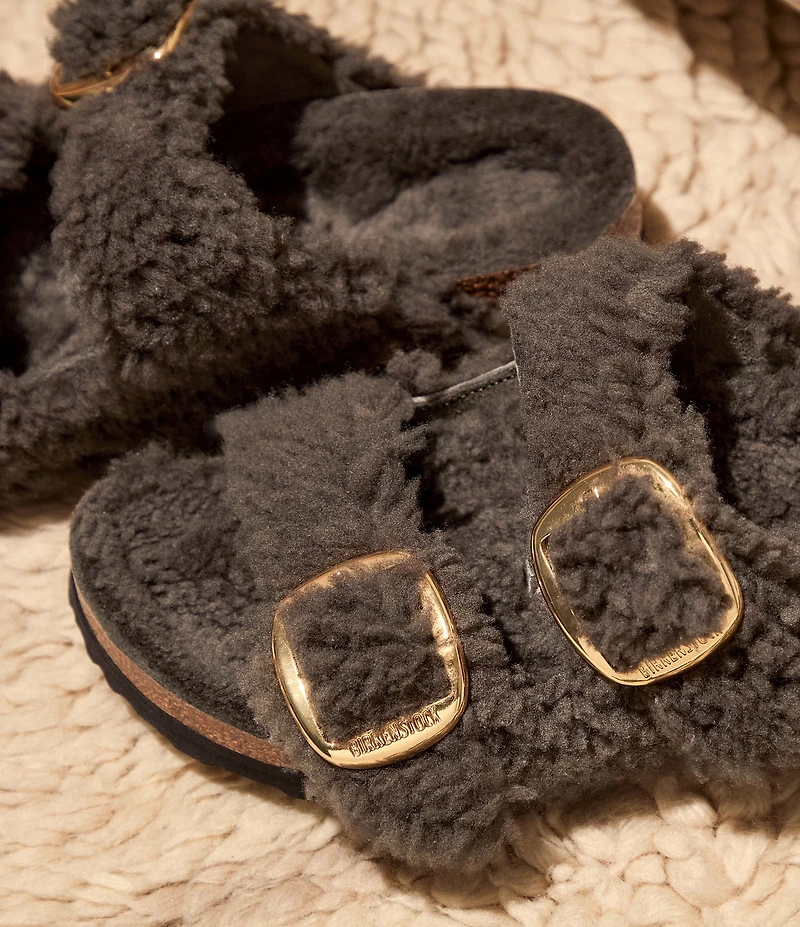 Birkenstock Women's Arizona Big Buckle Teddy Shearling Slide Sandals