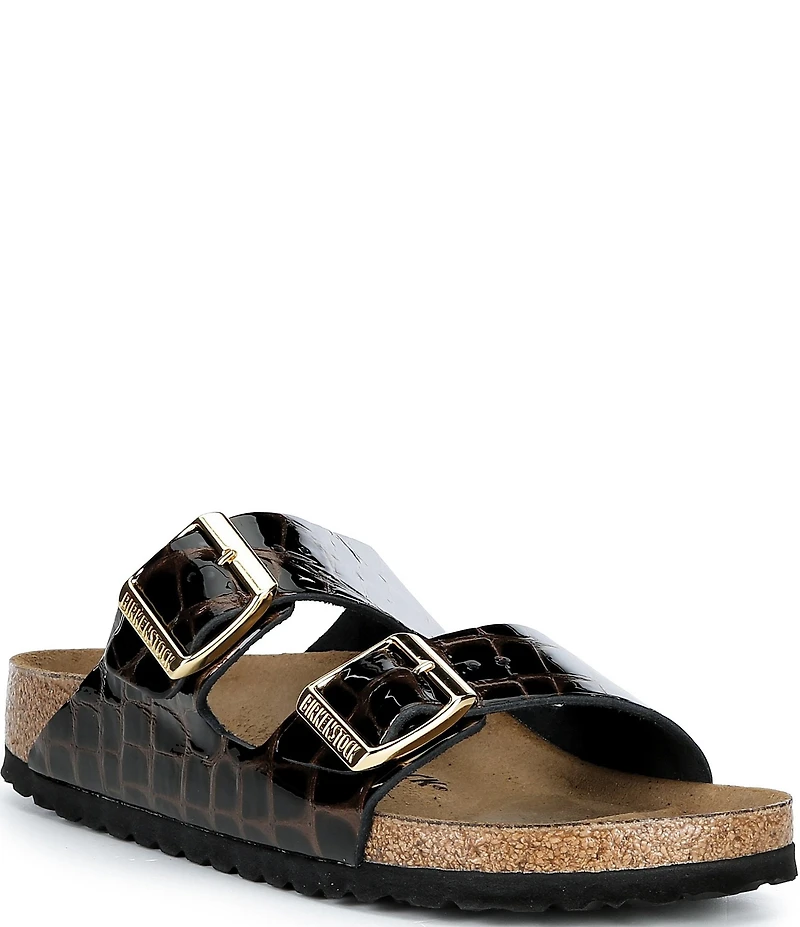 Birkenstock Women's Arizona Croc Embossed Slide Sandals