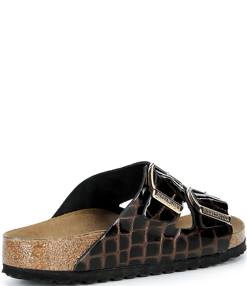 Birkenstock Women's Arizona Croc Embossed Slide Sandals
