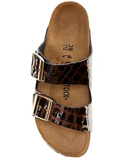 Birkenstock Women's Arizona Croc Embossed Slide Sandals