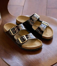 Birkenstock Women's Arizona Croc Embossed Slide Sandals