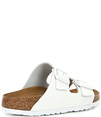 Birkenstock Women's Arizona Textured Leather Soft Footbed Slide Sandals