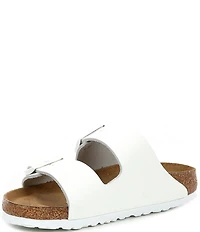 Birkenstock Women's Arizona Textured Leather Soft Footbed Slide Sandals