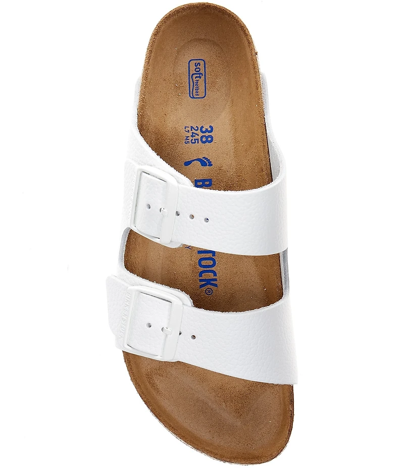 Birkenstock Women's Arizona Textured Leather Soft Footbed Slide Sandals