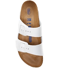 Birkenstock Women's Arizona Textured Leather Soft Footbed Slide Sandals