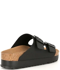Birkenstock Women's Arizona Platform Flex Double Buckle Slide Sandals