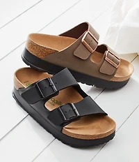 Birkenstock Women's Arizona Platform Flex Double Buckle Slide Sandals