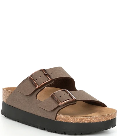 Birkenstock Women's Arizona Platform Flex Double Buckle Slide Sandals