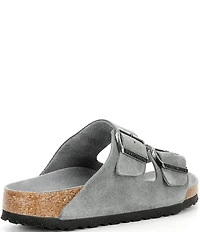 Birkenstock Women's Arizona Soft Footbed Velvet Suede Slide Sandals