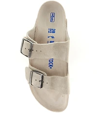 Birkenstock Women's Arizona Soft Footbed Velvet Suede Slide Sandals