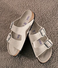 Birkenstock Women's Arizona Soft Footbed Velvet Suede Slide Sandals