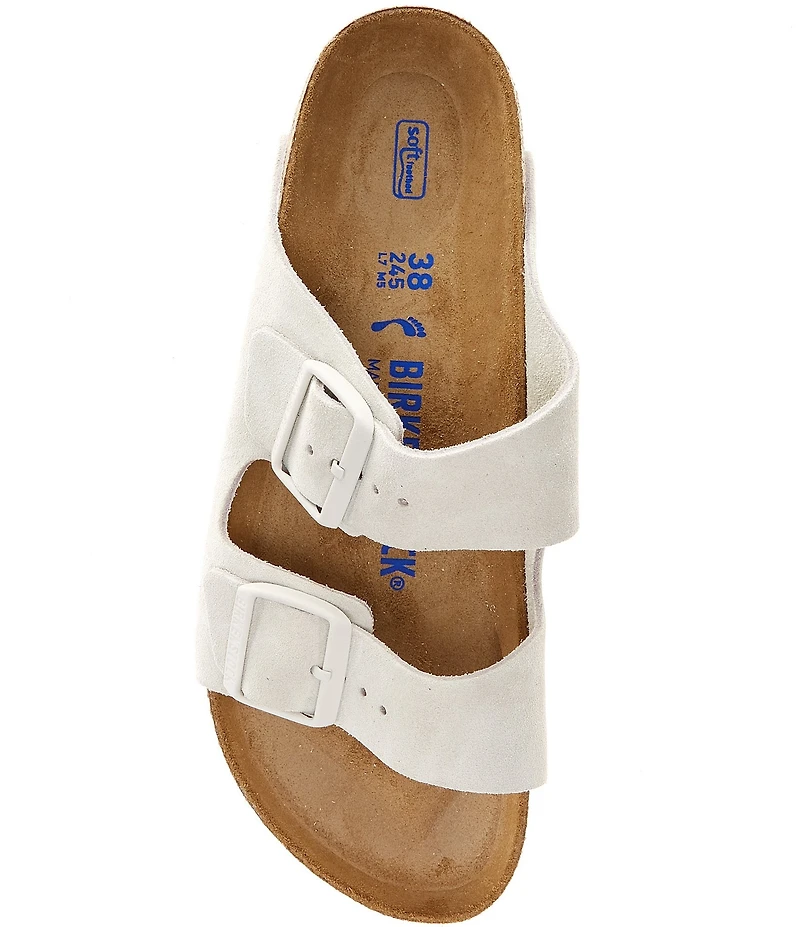 Birkenstock Women's Arizona Soft Footbed Velvet Suede Slide Sandals