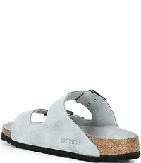 Birkenstock Women's Arizona Soft Footbed Velvet Suede Slide Sandals