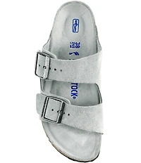 Birkenstock Women's Arizona Soft Footbed Velvet Suede Slide Sandals