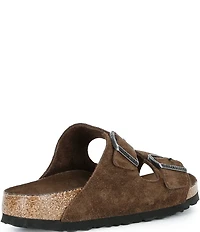 Birkenstock Women's Arizona Soft Footbed Velvet Suede Slide Sandals