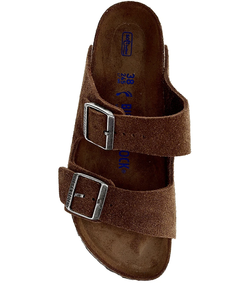 Birkenstock Women's Arizona Soft Footbed Velvet Suede Slide Sandals