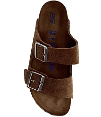 Birkenstock Women's Arizona Soft Footbed Velvet Suede Slide Sandals