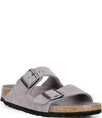 Birkenstock Women's Arizona Soft Footbed Velvet Suede Slide Sandals
