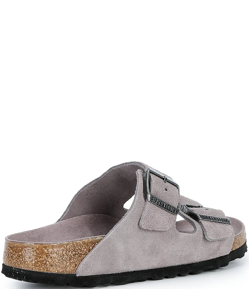 Birkenstock Women's Arizona Soft Footbed Velvet Suede Slide Sandals