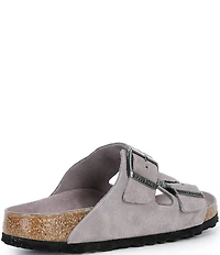 Birkenstock Women's Arizona Soft Footbed Velvet Suede Slide Sandals