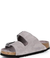 Birkenstock Women's Arizona Soft Footbed Velvet Suede Slide Sandals