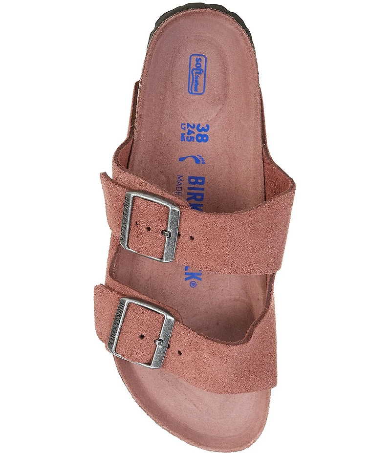 Birkenstock Women's Arizona Soft Footbed Velvet Suede Slide Sandals