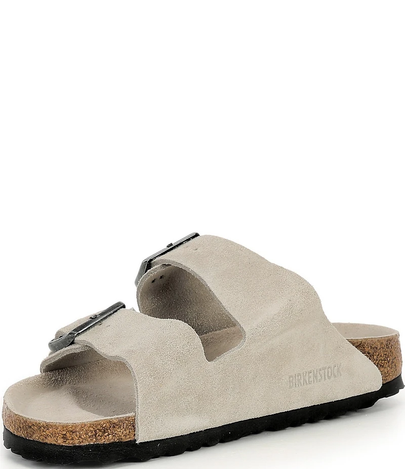 Birkenstock Women's Arizona Soft Footbed Velvet Suede Slide Sandals