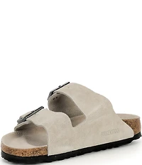Birkenstock Women's Arizona Soft Footbed Velvet Suede Slide Sandals