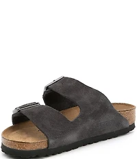 Birkenstock Women's Arizona Soft Footbed Velvet Suede Slide Sandals
