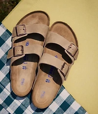 Birkenstock Women's Arizona Soft Footbed Velvet Suede Slide Sandals
