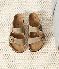 Birkenstock Women's Arizona Soft Footbed Velvet Suede Slide Sandals