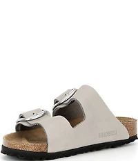 Birkenstock Women's Arizona Nubuck Big Buckle Hardware Slide Sandals