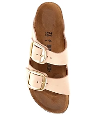 Birkenstock Women's Arizona Nubuck Big Buckle Hardware Slide Sandals
