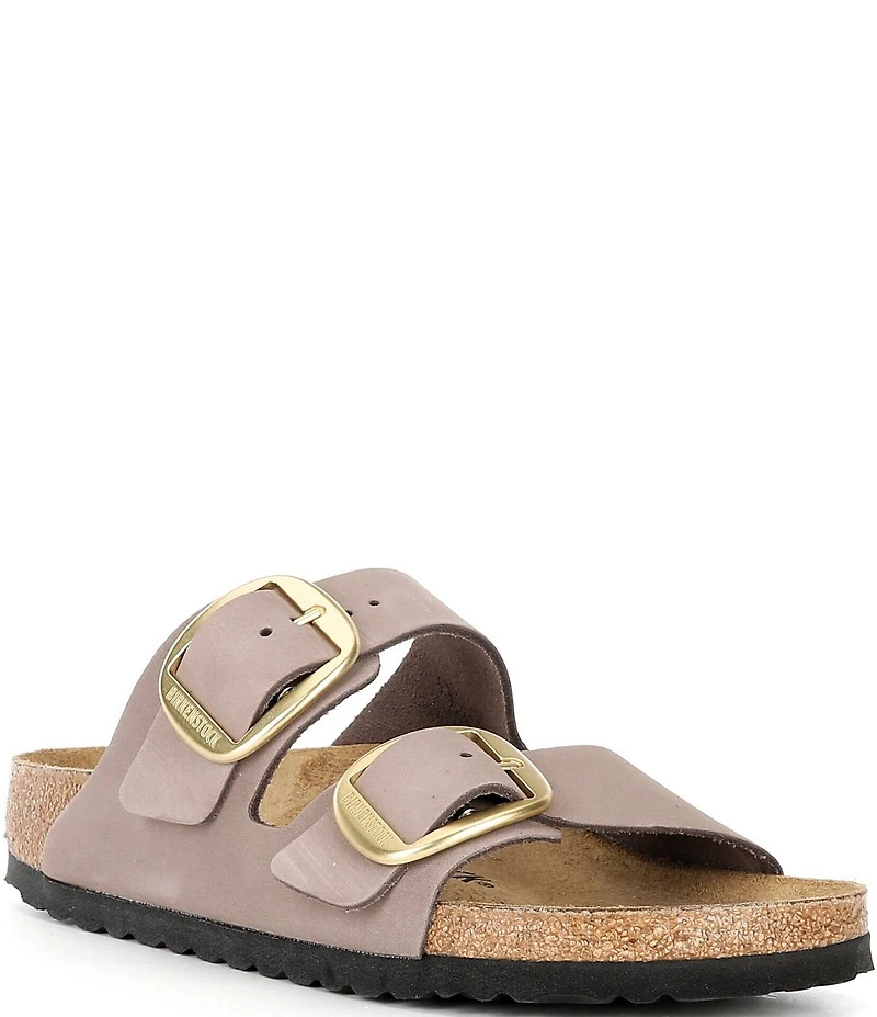Birkenstock Women's Arizona Nubuck Big Buckle Hardware Slide Sandals