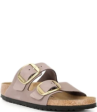 Birkenstock Women's Arizona Nubuck Big Buckle Hardware Slide Sandals