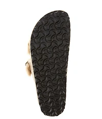 Birkenstock Women's Arizona Suede Shearling Slide Sandals