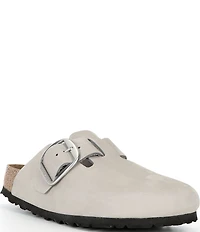 Birkenstock Women's Boston Big Buckle Nubuck Clogs