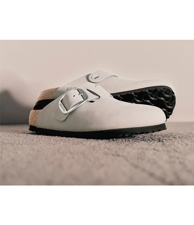 Birkenstock Women's Boston Big Buckle Nubuck Clogs