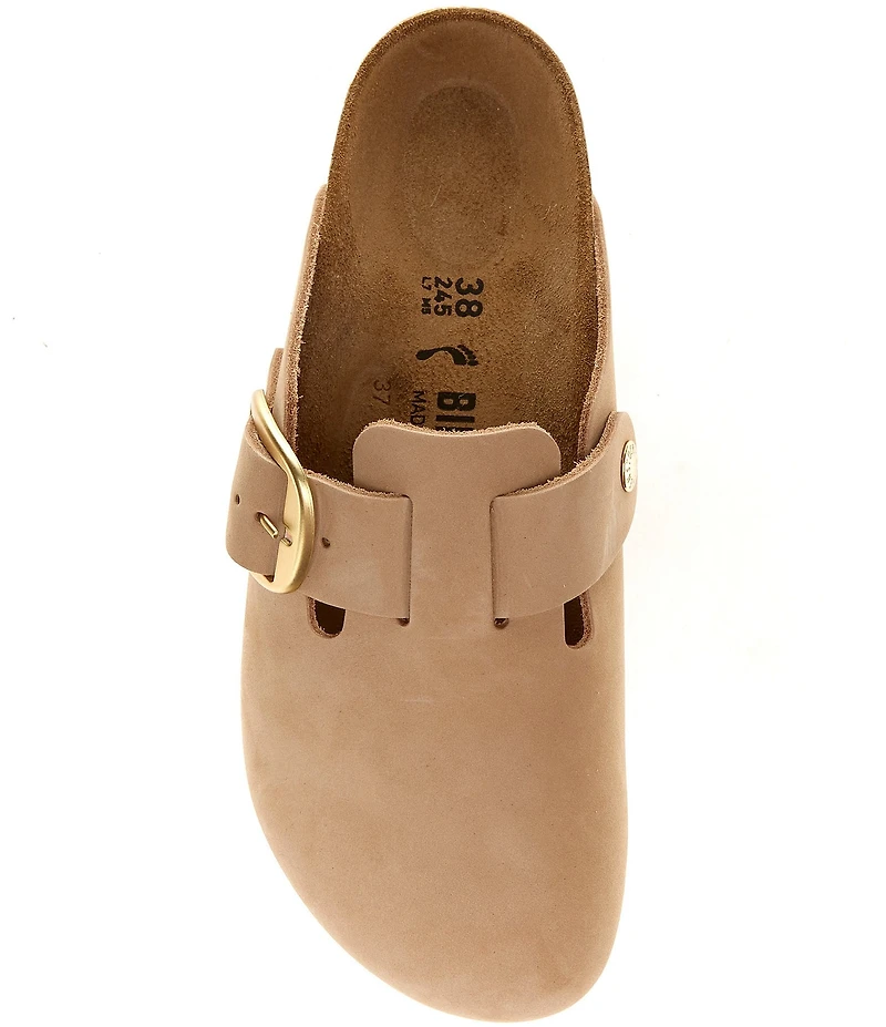 Birkenstock Women's Boston Big Buckle Nubuck Clogs