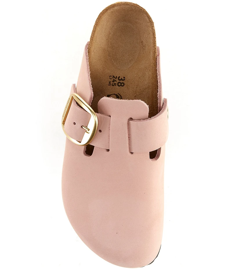 Birkenstock Women's Boston Big Buckle Nubuck Clogs