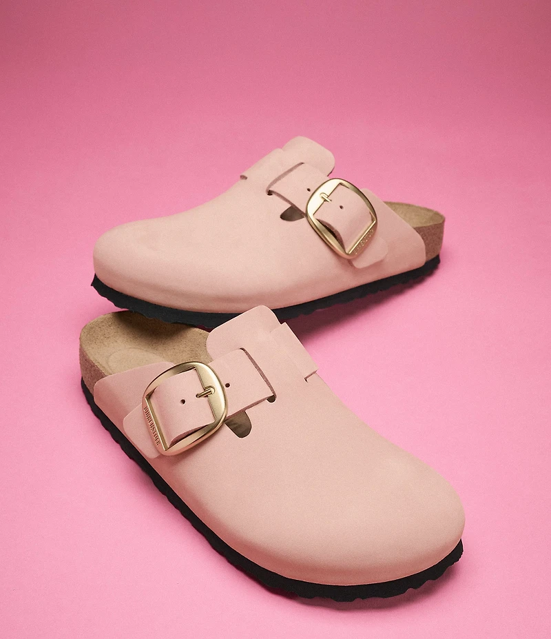 Birkenstock Women's Boston Big Buckle Nubuck Clogs