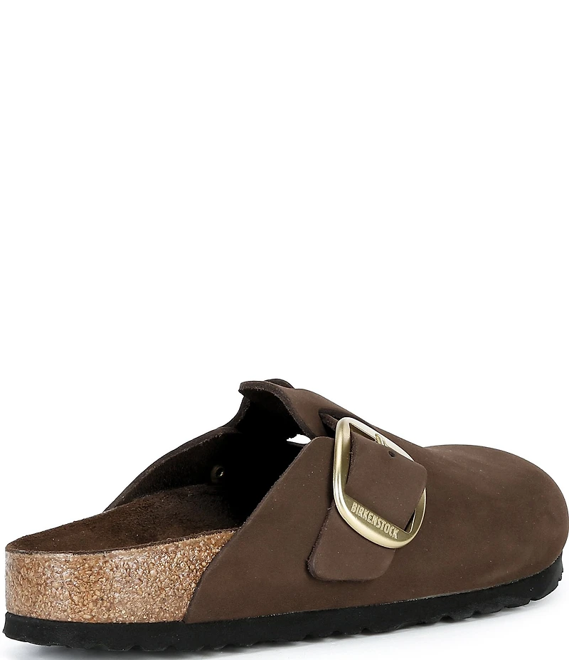 Birkenstock Women's Boston Big Buckle Nubuck Tonal Footbed Clogs