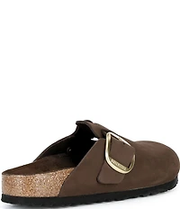 Birkenstock Women's Boston Big Buckle Nubuck Tonal Footbed Clogs