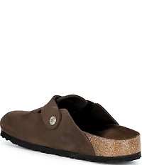 Birkenstock Women's Boston Big Buckle Nubuck Tonal Footbed Clogs