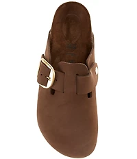 Birkenstock Women's Boston Big Buckle Nubuck Tonal Footbed Clogs